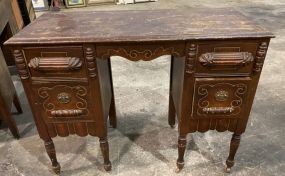 Depression Era Walnut Vanity