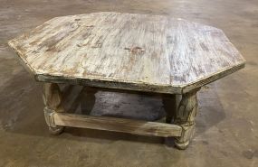 Painted Polygon Wood Coffee Table