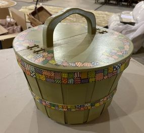 Painted Wood Basket Purse