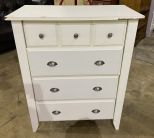 White Pressed Wood Chest of Drawers