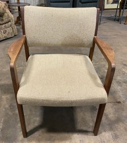 Oak Upholstered Arm Chair