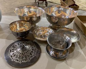 Group of Silver Plate Serving Pieces