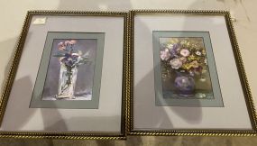 Two Framed Print of Still Life Flowers