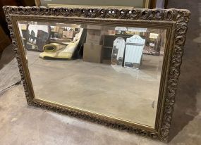 Large Vintage Beveled Wall Mirror
