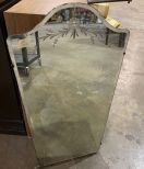 Etched Glass Beveled Mirror