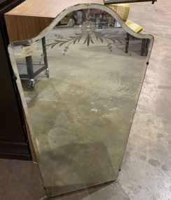 Etched Glass Beveled Mirror