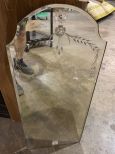 Etched Glass Beveled Mirror