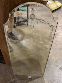 Etched Glass Beveled Mirror