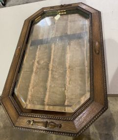 Oak Octagon Framed Mirror