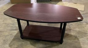 Modern Cherry Oval Coffee Table
