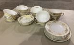 Noritake Porcelain Soup Cups and Plates