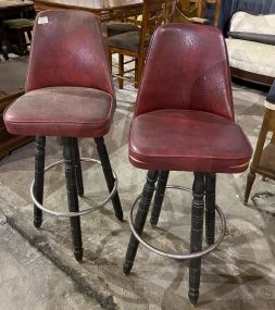 Pair of Late 1970's Bar Stools