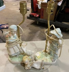 Pair of Ceramic Figural Lamps