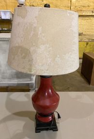 Red Ceramic Vase Lamp