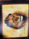 African Lion Oil Painting by Michael Schreck
