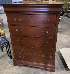 Tall Modern Cherry Chest of Drawers