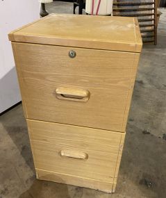 Modern Pine Two Drawer File Cabinet