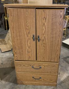 Pressed Wood Oak Kit Armoire