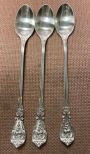 3 Reed & Barton Sterling Ice Tea Spoons