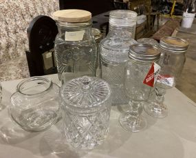 Assorted Group of Glass Cannisters