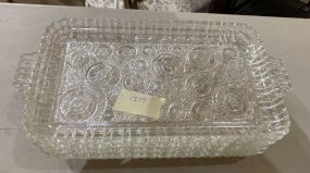 Five Pressed Glass Luncheon Plates