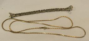 Gold Filled 18K Bracelet and 14K Necklace