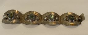Mexican .925 Sterling Abalone Bracelet