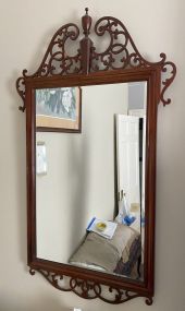 Chippendale Reproduction Mahogany Wall Mirror