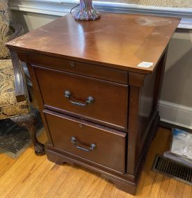 Modern Cherry Two Drawer File Cabinet