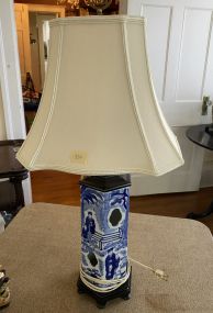 Chinese Blue and White Porcelain Lamp