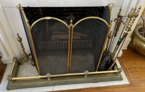 Brass Fireplace Set