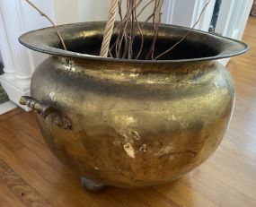 Large Antique Brass Planter Bowl