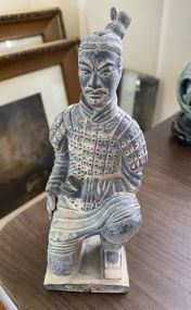 Vintage Chinese Terracotta Kneeling Warrior Figurine