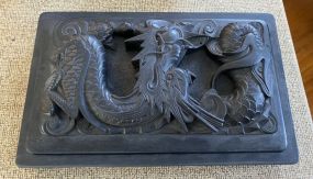 Inkstone Suzuri Dragon Japanese Calligraphy Box