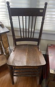 Old Oak Pressed Back Side Chair