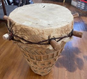 Hand Crafted Animal Hide Ceremonial Drum