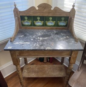 Victorian Style Marble Top Washstand