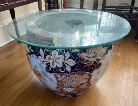 Chinese Porcelain Fish Bowl Planter