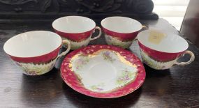 Victoria Austria Porcelain Cups and Saucer