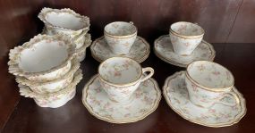 Theodore Haviland New Orleans Porcelain Bowls, Cups, and Saucers