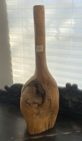 Hand Crafted Unique Shaped Wood Vase