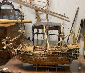 Large Wood Ship Model
