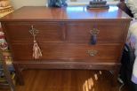 Chinese Chippendale Mahogany Low Boy Chest