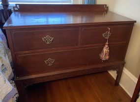Chinese Chippendale Mahogany Low Boy Chest