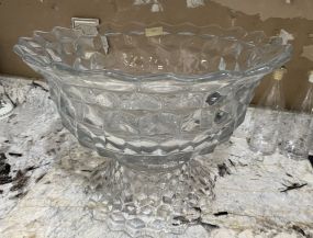 Large Fostoria American Clear Punch Bowl