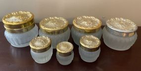 Group of Glass Powder Jars