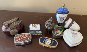 Group of Assorted Trinket/Pill Boxes