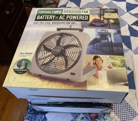 3 Ac Powered or Battery Portable Fans