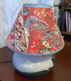 Crackle Glazed Pottery Vase lamp