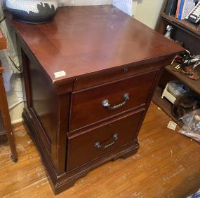 Modern Cherry Two Drawer File Cabinet